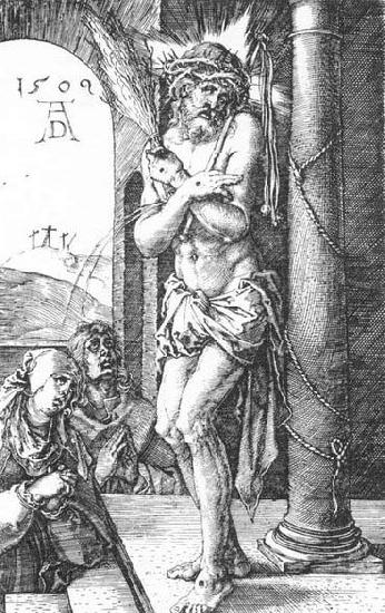 Albrecht Durer Man of Sorrows by the Column oil painting image